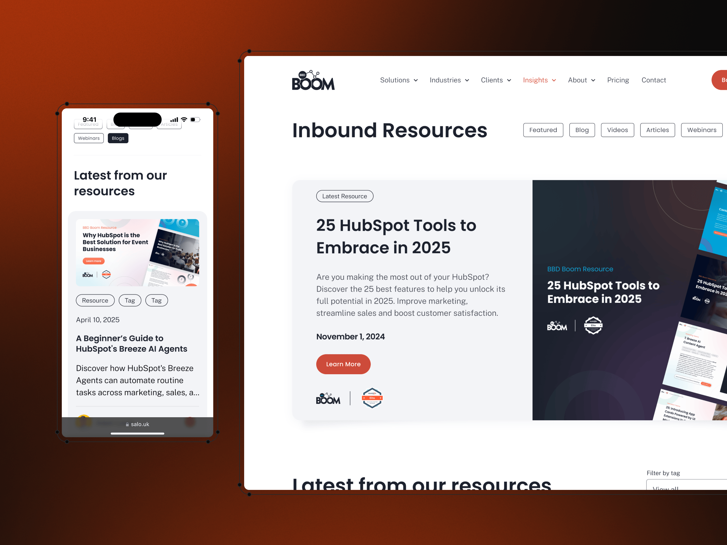 A composition of BBD Boom screens 1.